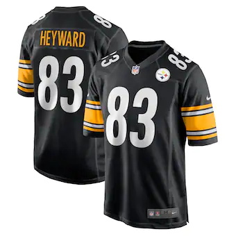 mens nike connor heyward black pittsburgh steelers game pla